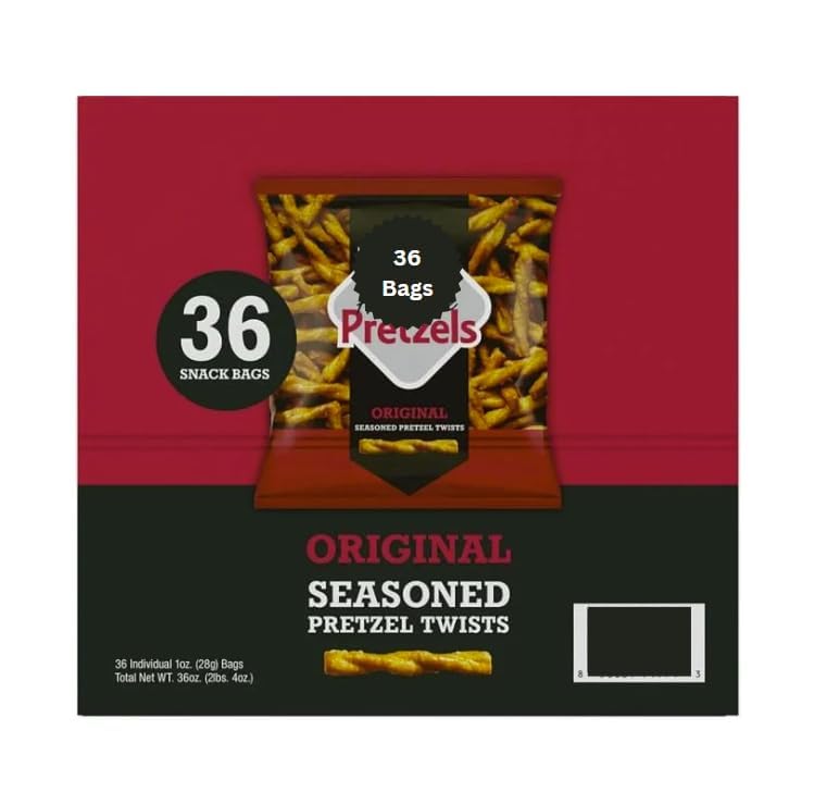 Dots Home-styles Original Pretzels Snack Bags Bundle, 1 oz, Pack of 36